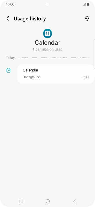 The app activity for the selected app is displayed. The app activity for the selected app is displayed.