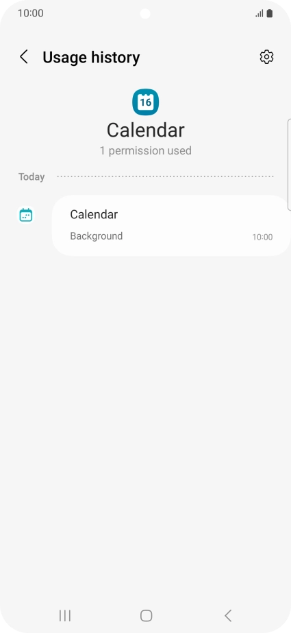 The app activity for the selected app is displayed. The app activity for the selected app is displayed.