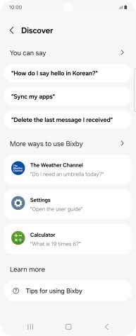Press You can say for more examples.