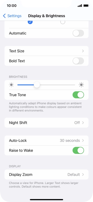 Press the indicator next to 