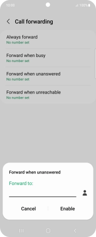 Key in +447836121121 and press Enable.