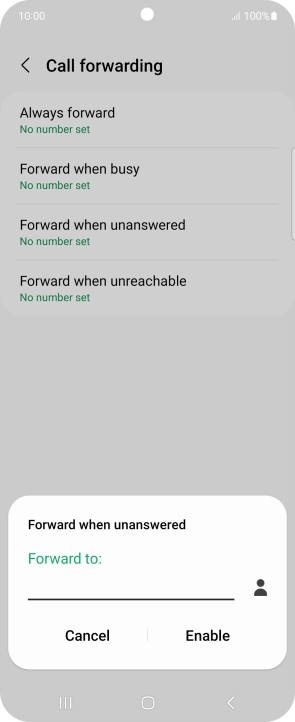 Key in +447836121121 and press Enable.