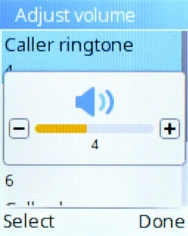 Use the Navigation keys to adjust the ring volume.