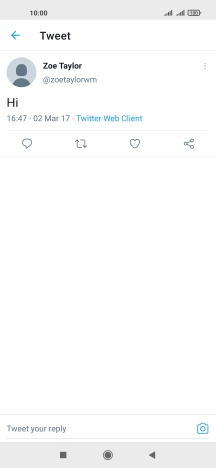Press the text input field.