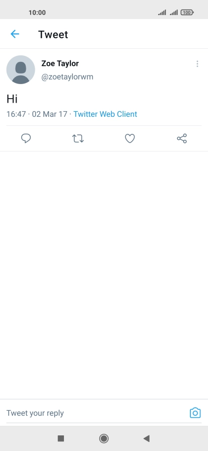 Press the text input field.