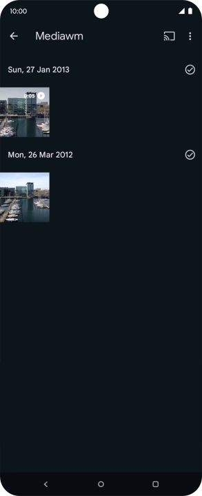 Press and hold any picture or video clip.