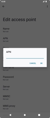 Key in wap.vodafone.co.uk and press OK.