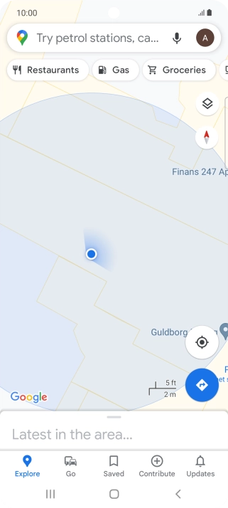 Press the search field and key in the required destination. Press the search field and key in the required destination.