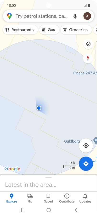 Press the search field and key in the required destination. Press the search field and key in the required destination.