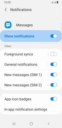 Press the indicator next to 