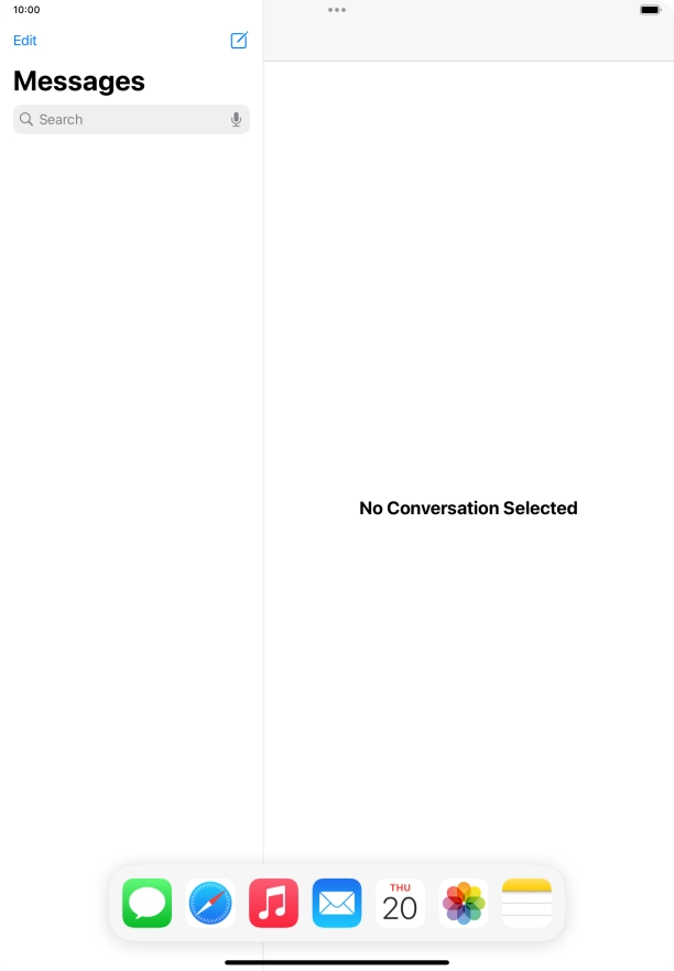 Slide your finger downwards on Dock to minimise it.