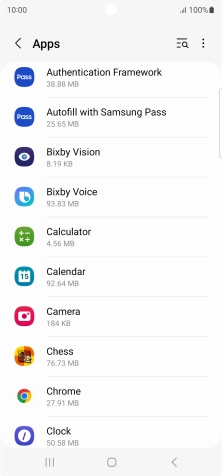 Press the required app.
