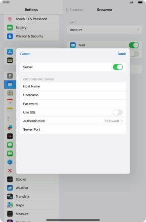 Press the indicator next to 