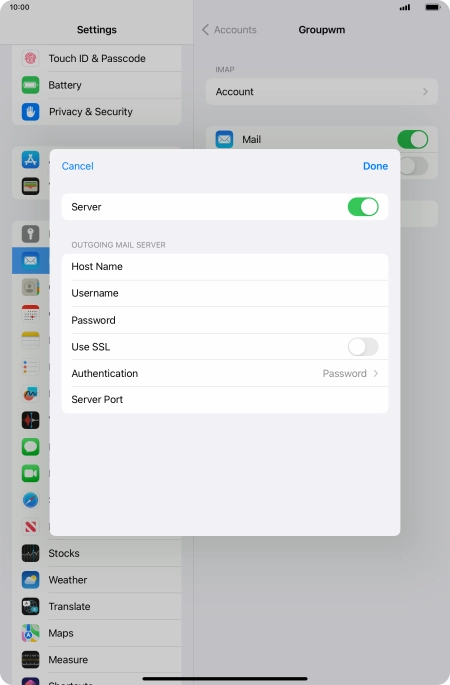Press the indicator next to 