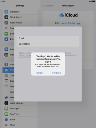 Press Continue. Press Continue.