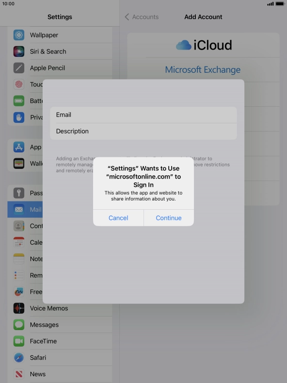 Press Continue. Press Continue.