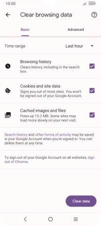 Press the fields next to the required data types.