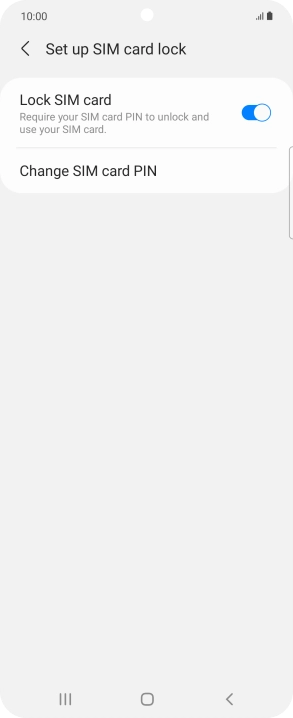 Press Change SIM card PIN. Press Change SIM card PIN.