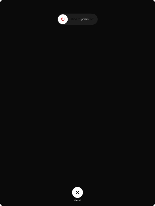 Press and drag the power off icon right. Press and drag the power off icon right.