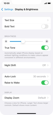 Press the indicator next to 