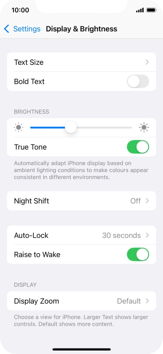 Press the indicator next to 