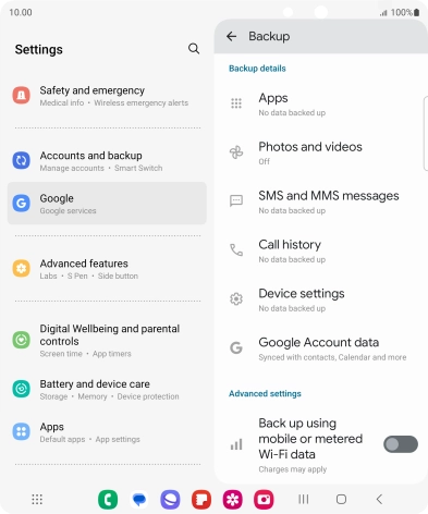 Press the indicator next to Press the indicator next to