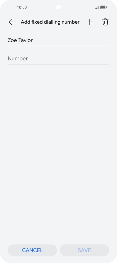 Press Number and key in the required phone number.