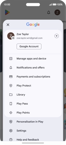 Press Manage apps and device.