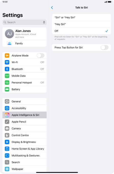 Press the indicator next to Press the indicator next to