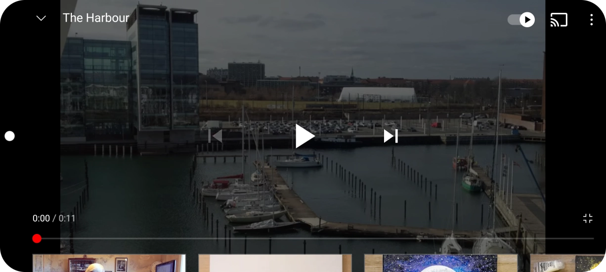 Slide your finger upwards on the screen.