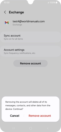 Press Remove account. Press Remove account.