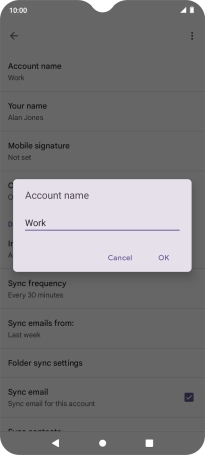 Key in the required account name and press OK.
