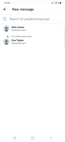 Press the search field. Press the search field.