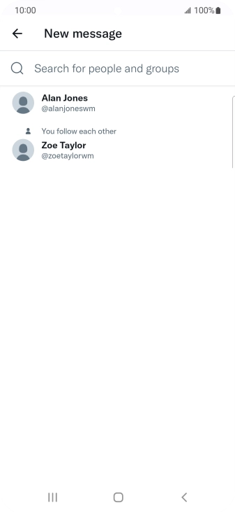 Press the search field. Press the search field.