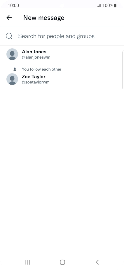 Press the search field. Press the search field.