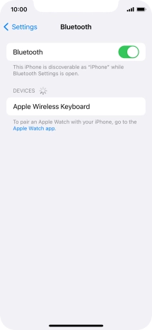 Press the required Bluetooth device and follow the instructions on the screen to pair the device with your phone.