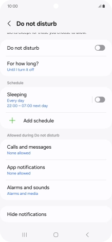 Press the indicator next to 