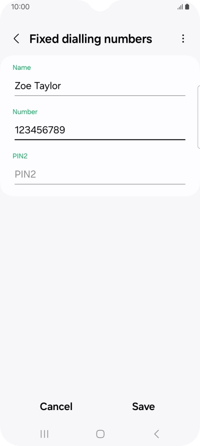 Press PIN2 and key in your PIN2. The default PIN2 is 1111.