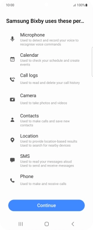 Press Continue. Press Continue.