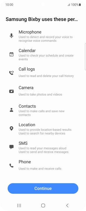 Press Continue. Press Continue.