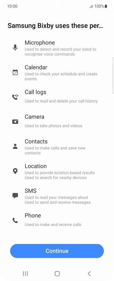 Press Continue. Press Continue.