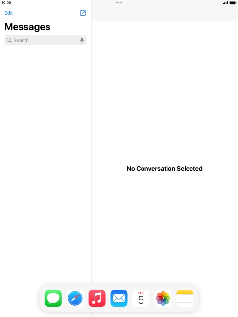 Slide your finger downwards on Dock to minimise it.