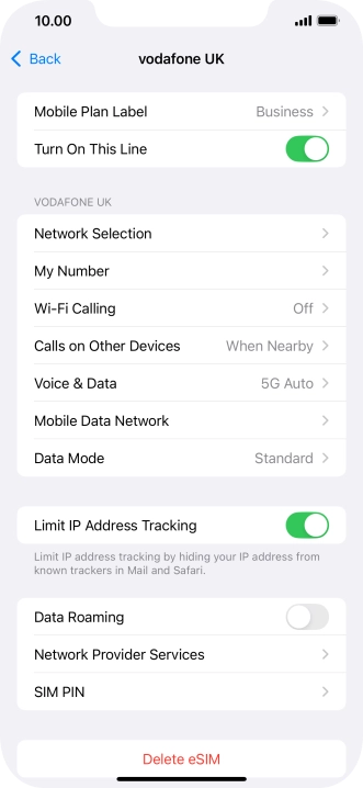 Press the indicator next to 