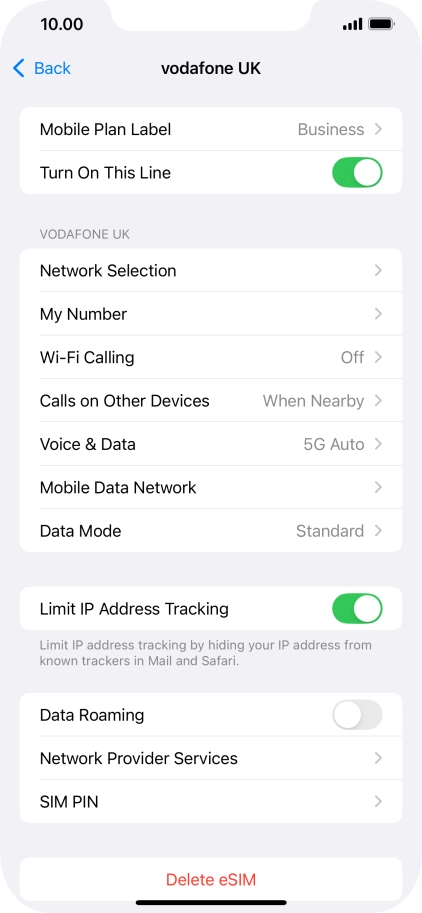 Press the indicator next to 