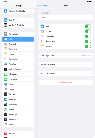 Press Account Settings.
