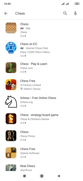 Press the required app.
