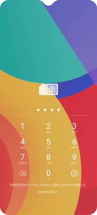 Key in a new four-digit PIN and press arrow right.