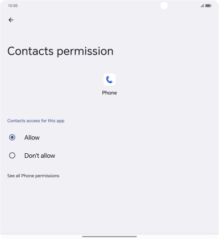 Press the required setting. Press the required setting.