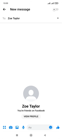 Press the text input field.