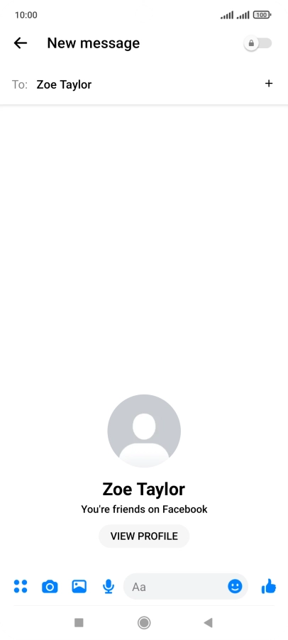 Press the text input field.